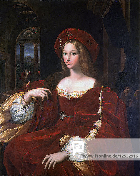 Bildnis der Jeanne dAragon  1518. Künstler: Raphael
