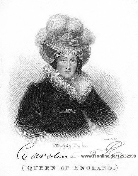 Caroline Amelia Elizabeth von Braunschweig  Königin von Georg IV.  19. Jahrhundert: Cooper