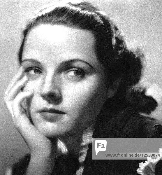 Jane Wyatt  amerikanische Schauspielerin  1934-1935. Künstlerin: Unbekannt