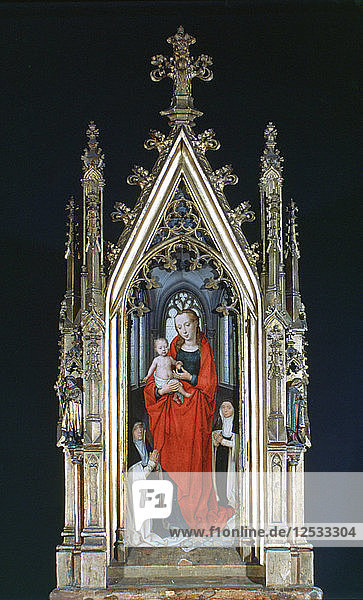 Jungfrau mit Kind  Schrein der Heiligen Ursula  1489. Künstler: Hans Memling
