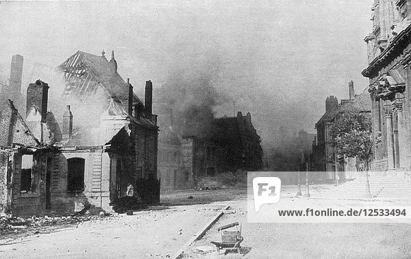 The ruins of Cambrai France First World War 1918. Artist: Unknown