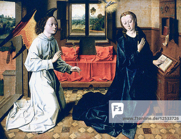 Die Verkündigung  1465-1470. Künstler: Dieric Bouts