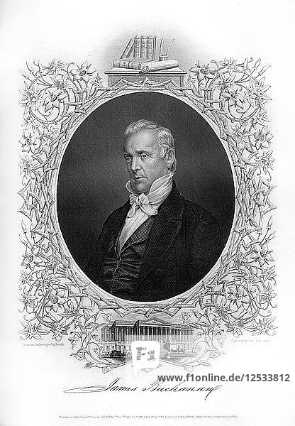James Buchanan  15th president of the United States  1862-1867. Artist: Unknown