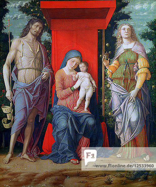 The Virgin and Child with Saints  c1490-1505. Artist: Andrea Mantegna