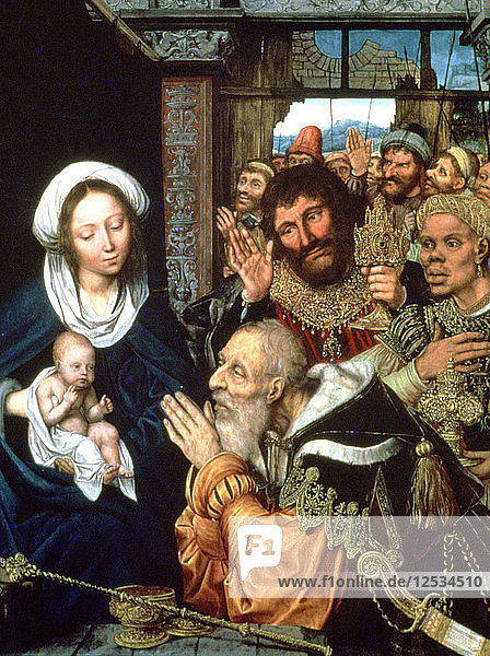Die Anbetung der Heiligen Drei Könige  1526. Künstler: Quentin Metsys I