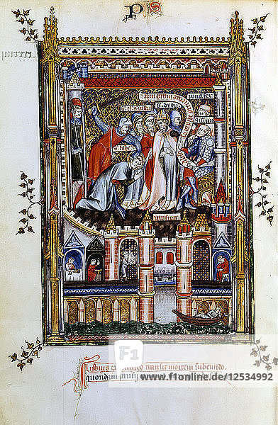 The martyrdom of Lisbius  1317. Artist: Unknown