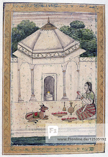 Bhairavi Ragini  Ragamala Album  Schule von Rajasthan  19. Jahrhundert. Künstler: Unbekannt