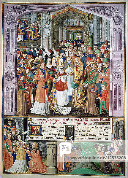 The marriage of Blanche and Fernando  1269  (15th century). Artist: Unknown