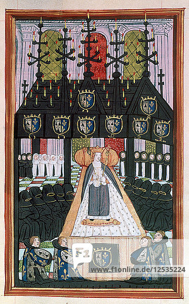 Funeral of Anne of Britanny  Notre Dame  Paris  1514  (16th century). Artist: Unknown