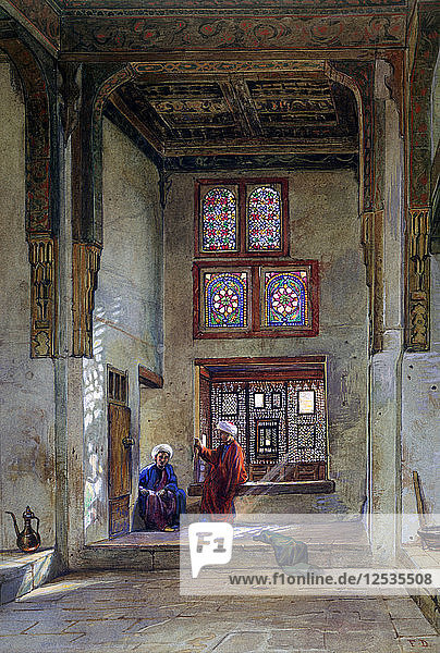 Empfangsraum  Memlook Radnau Beys Haus  Kairo  1873. Künstler: Frank Dillon