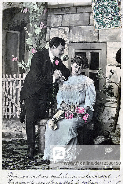 Französische romantische Postkarte  um 1900. Künstler: Unbekannt