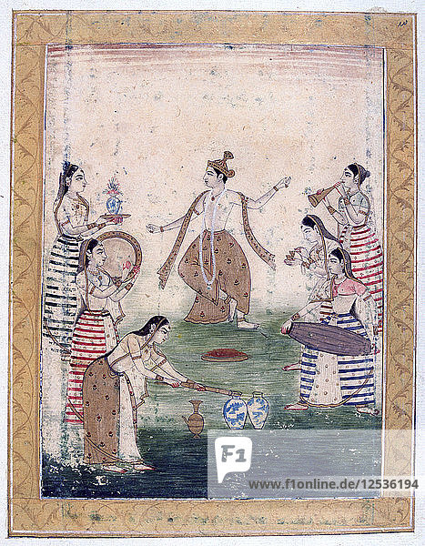Vasanta Ragini  Ragamala Album  Schule von Rajasthan  19. Jahrhundert. Künstler: Unbekannt