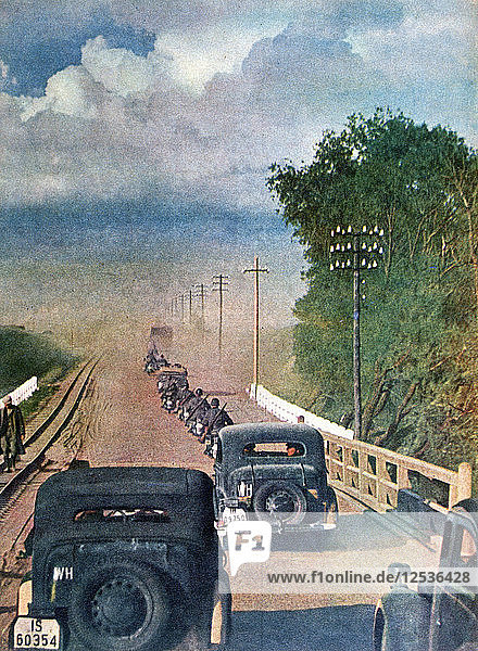 Der Weg zur deutschen Offensive  Russland  1942. Künstler: Unbekannt