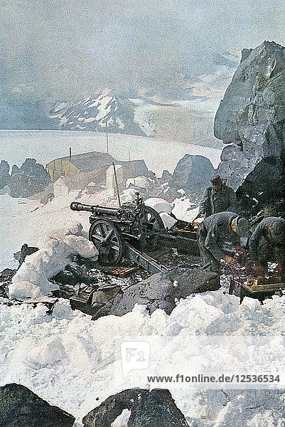 Deutsches Hochgebirgsbataillon  Elbrus  Kaukasus  Südostrussland  1943. Künstler: Unbekannt