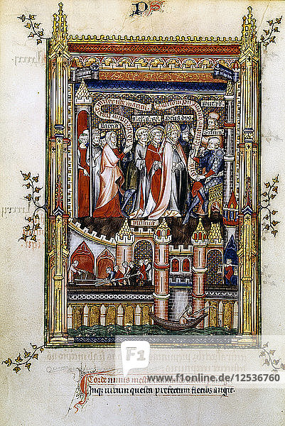 Larcia accuses St Denis  1317. Artist: Unknown