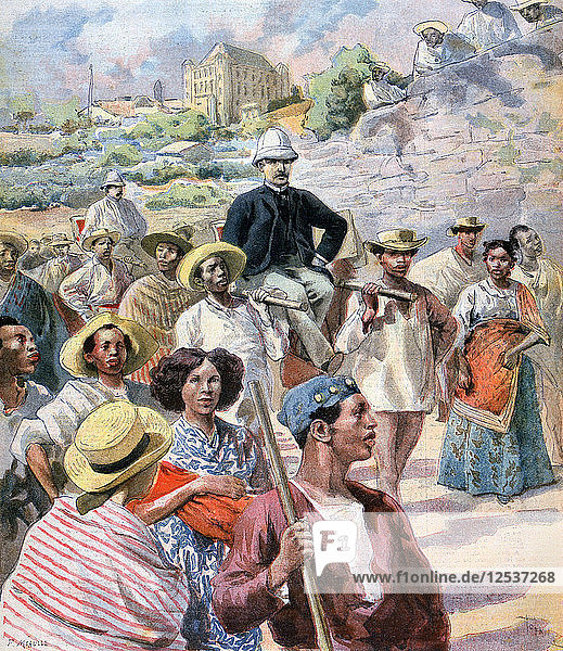 M le Myre de Vilers in Madagaskar  1894. Künstler: F. Meaulle