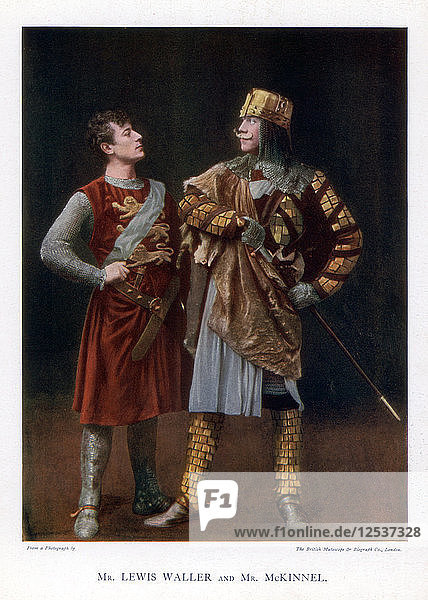 Lewis Waller und Mr. McKinnel  englische Schauspieler  1901.Künstler: British Mutoscope