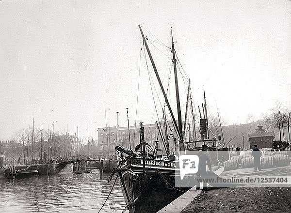 Grachtenboote  Rotterdam  1898  Künstler: James Batkin