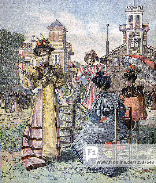 Longchamp-Rennen im Frühling  Paris  1893. Künstler: Unbekannt