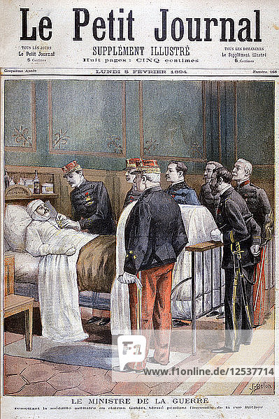Verleihung einer militärischen Auszeichnung durch den französischen Kriegsminister  1894. Künstler: José Belon