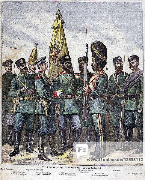 Russische Infanterie  1892. Künstler: Henri Meyer