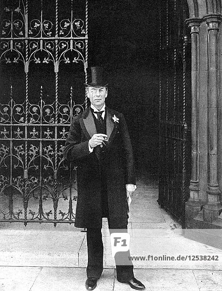 Joseph Chamberlain  britischer liberaler Staatsmann  um 1905  Künstler: John Benjamin Stone