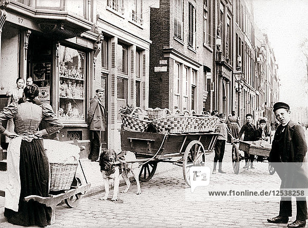 Hundewagen  Antwerpen  1898.Künstler: James Batkin