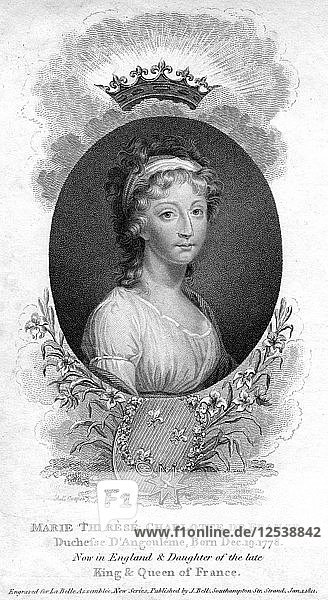 Marie-Therese-Charlotte de Bourbon  Herzogin von Angouleme und Dauphine von Frankreich  1811. Künstler: Unbekannt