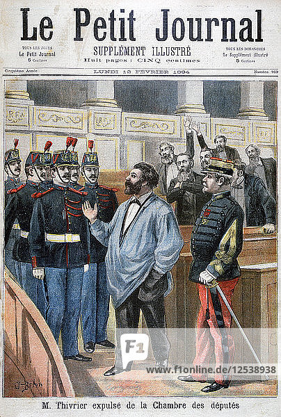 Christophe Thivrier expelled from the Chamber of Deputies  Paris  1894. Artist: Jose Belon
