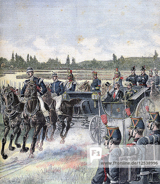 Ankunft des Präsidenten der Republik  Militärparade  14. Juli 1891. Künstler: Henri Meyer