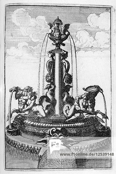 Entwurf eines Brunnens  1664. Künstler: Georg Andreas Bockler