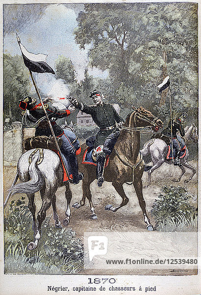 Hauptmann der Jäger  Der deutsch-französische Krieg  1870  (1899). Künstler: Unbekannt