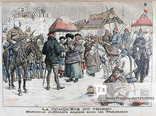 Bewaffneter Einmarsch in Tibet durch britische und indische Truppen  1904. Künstler: Unbekannt