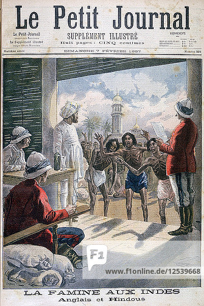 Hungersnot in Indien  1897. Künstler: F. Meaulle
