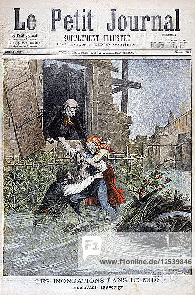 Überschwemmungen im Midi  Südfrankreich  1897. Künstler: Henri Meyer