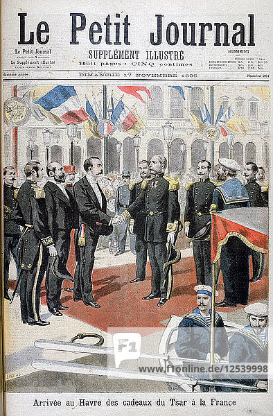 Ankunft in Le Havre der Geschenke des Zaren in Frankreich  1895. Künstler: F. Meaulle