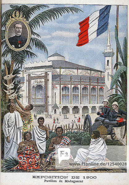 Der madagassische Pavillon auf der Weltausstellung von 1900  Paris  1900. Künstler: Unbekannt