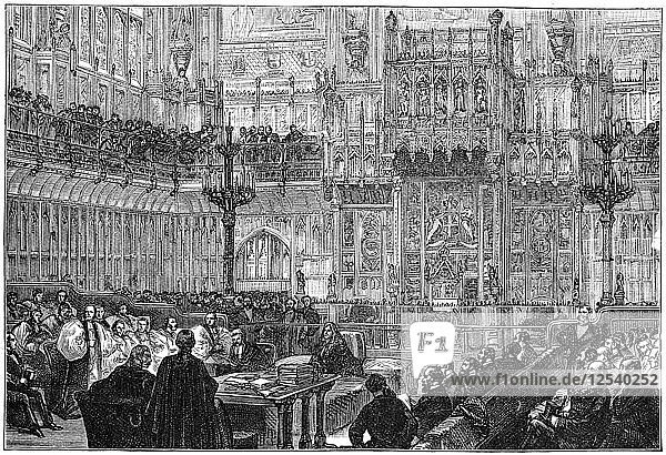 The Bishop of Peterborough addressing the House of Lords  mid-late 19th century  (1900). Artist: Unknown