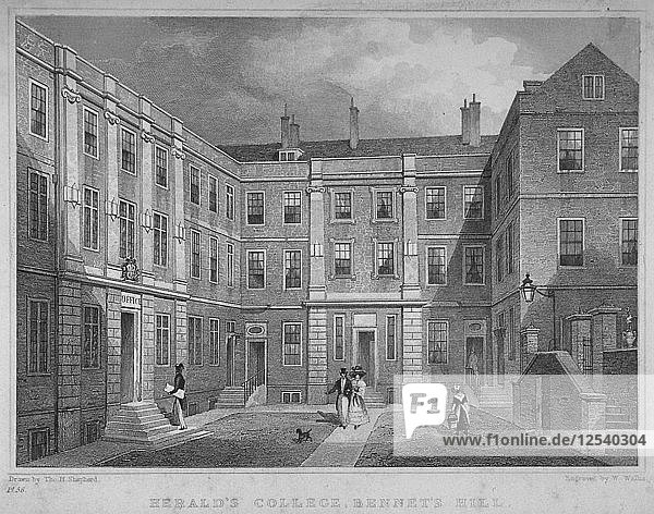 College of Arms  Stadt London  1827. Künstler: W Wallis