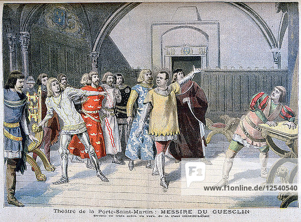 Messire du Guesclin  Théâtre de la Porte Saint-Martin  1895. Künstler: Paul Deroulede