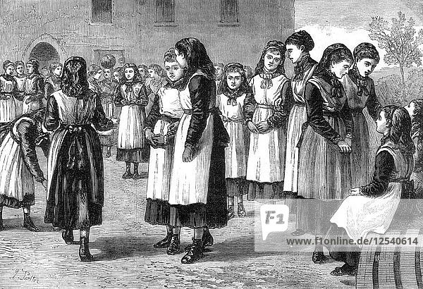 Die Königliche Freimaurerschule für Mädchen  St Johns Hill  Battersea Rise  London  1875. Künstler: Unbekannt
