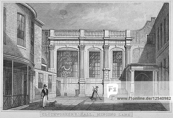 Clothworkers Hall  Mincing Lane  City of London  1830. Künstler: W Wallis