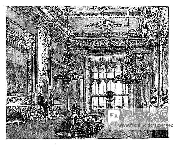 Großer Empfangssaal  Schloss Windsor  um 1888. Künstler: Unbekannt