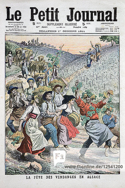 Fest der Weinlese im Elsass  1911. Künstler: Unbekannt