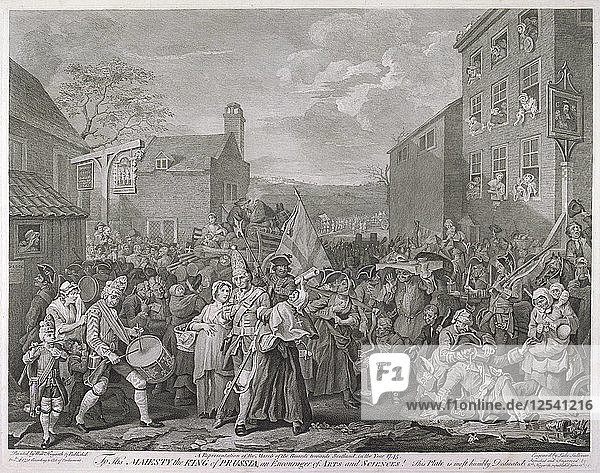 Der Marsch nach Finchley  1761. Künstler: Luke Sullivan