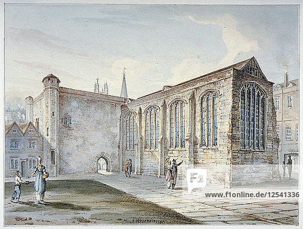 Holy Trinity Chapel  Leadenhall Street  bekannt als Leadenhall Chapel  City of London  1805. Künstler: C John M Whichelo