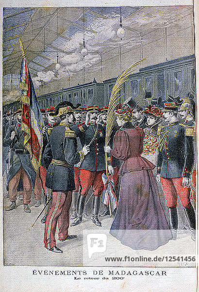 Die Rückkehr des 200. Regiments aus Madagaskar  1896. Künstler: Henri Meyer