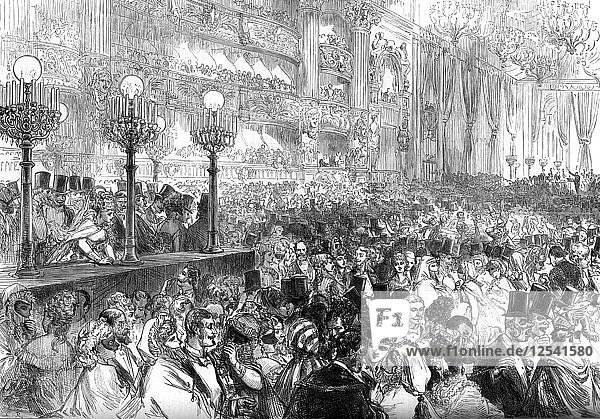 Kostümball in der neuen Grand Opéra  Paris  zugunsten der Armen  1875. Künstler: Unbekannt