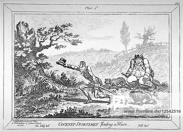 Cockney-sportsmen finding a hare  1800. Artist: James Gillray