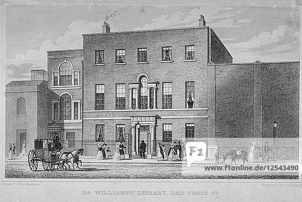 View of Dr Williamss Library in Redcross Street  City of London  1829. Artist: J Starling